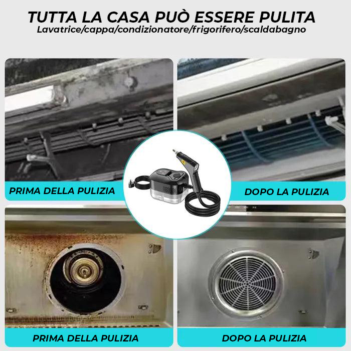 Volexos 2500W Pulitore a Vapore ad Alta Pressione