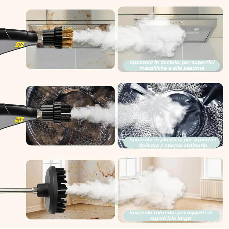 Volexos 2500W Pulitore a Vapore ad Alta Pressione