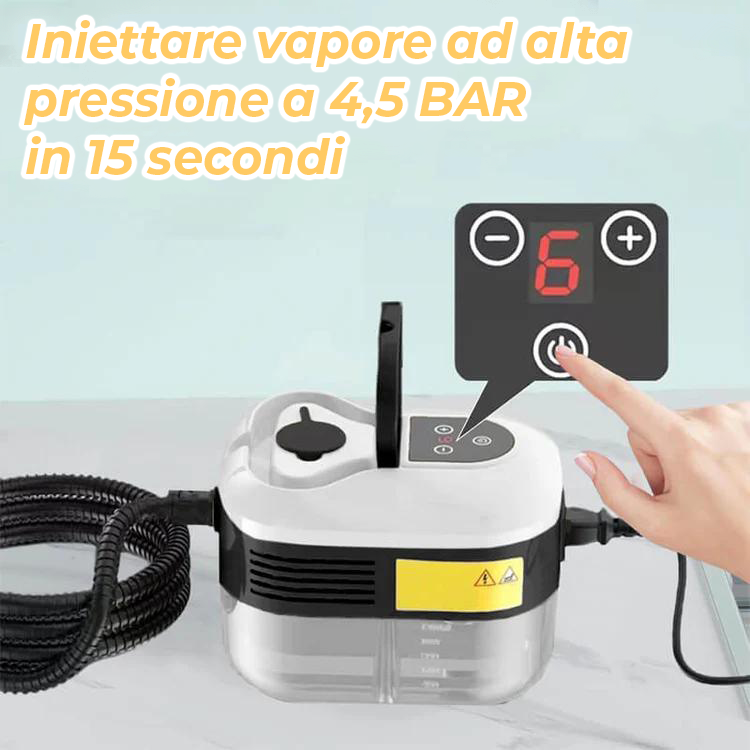 Volexos 2500W Pulitore a Vapore ad Alta Pressione